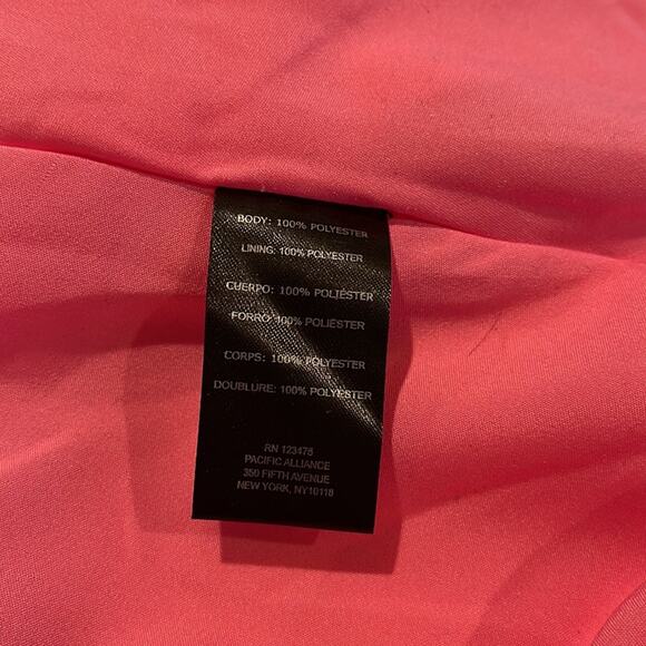 Tahari Arthur S. Levine Mock Neck Side Bow Tie Maxi Pink Dress Size 10 NWT - Picture 13 of 15